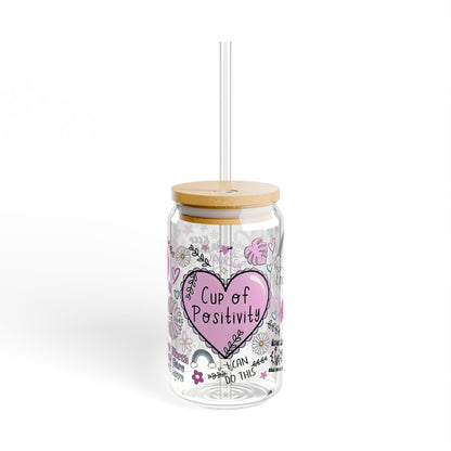 Cup of positivity Glass cup