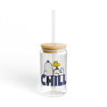 Just Chill with Good Vibes Libbey glass cup🐾✨