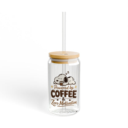 Coffee First, Motivation Later Clear Glass cup😉