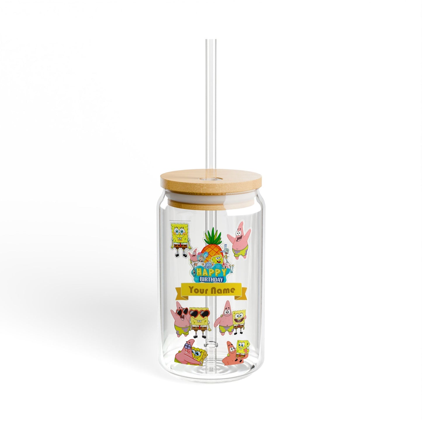 Celebrate your birthday with our SpongeBob Glass cup