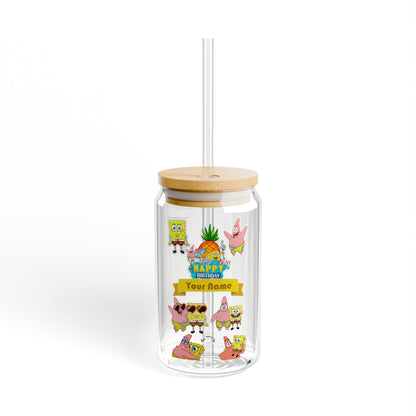 Celebrate your birthday with our SpongeBob Glass cup
