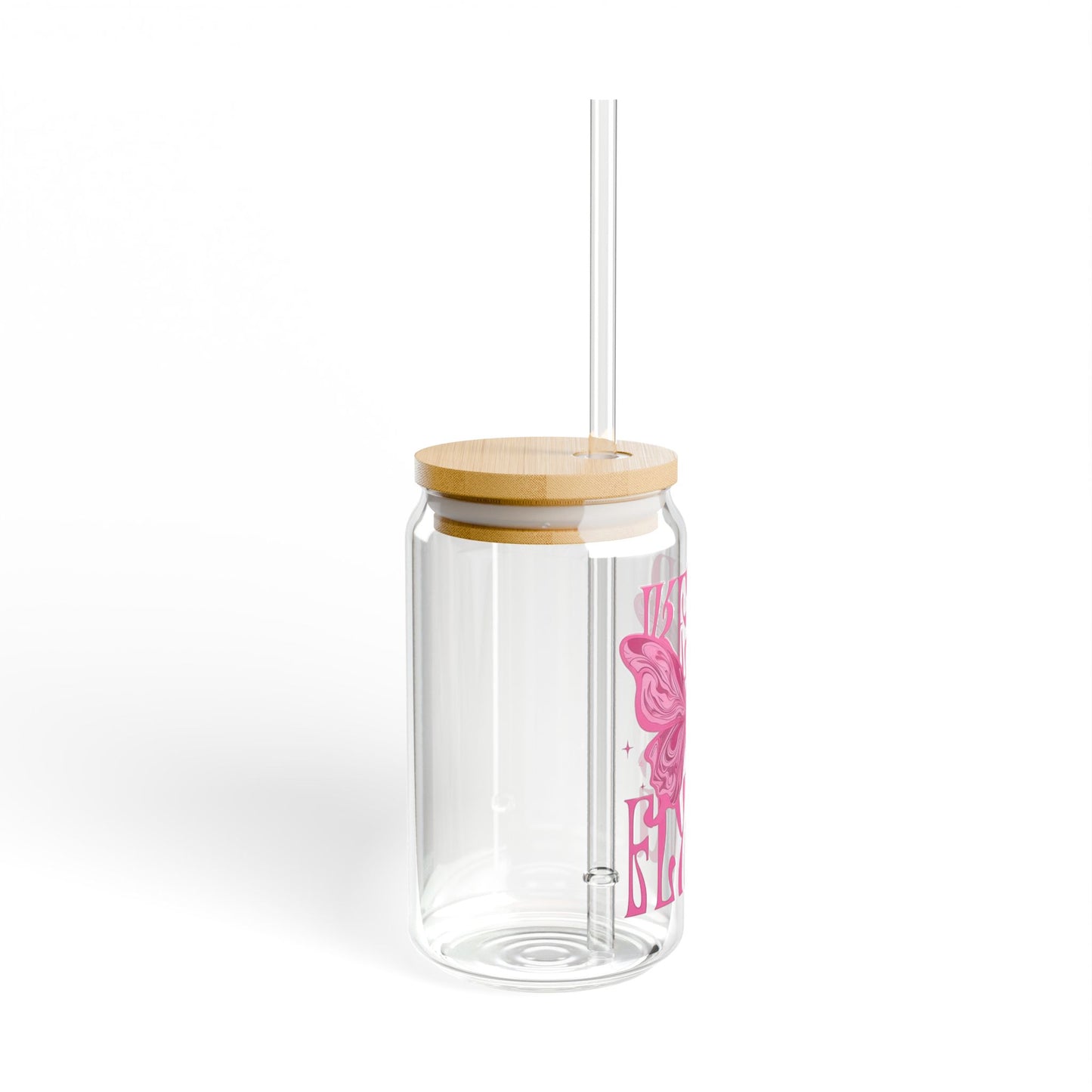 Keep flaying, stay positive glass cup
