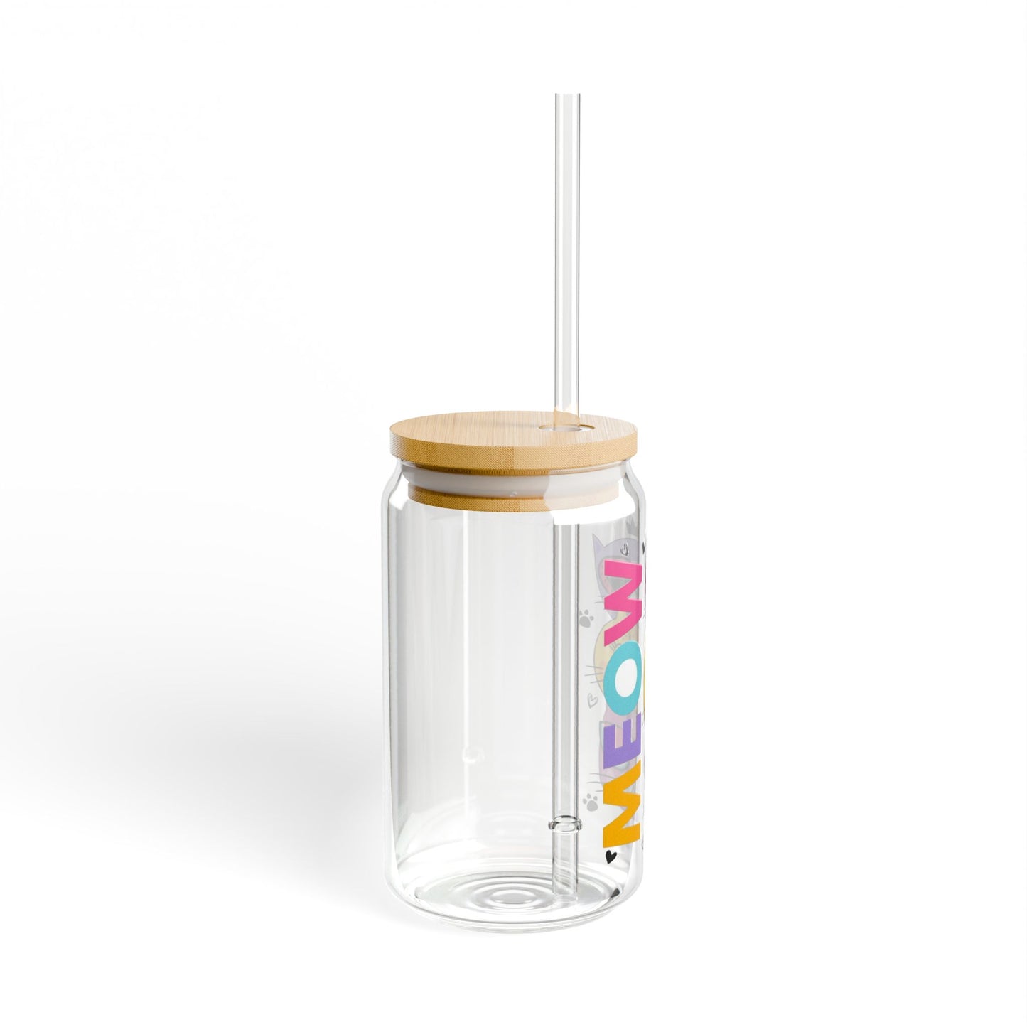 Meow cat mother's special glass cup