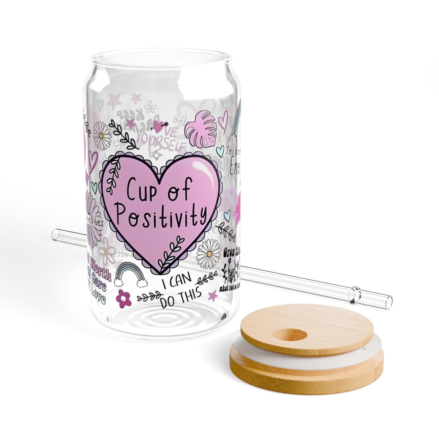Cup of positivity Glass cup