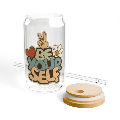 Be yourself always clear glass bottles