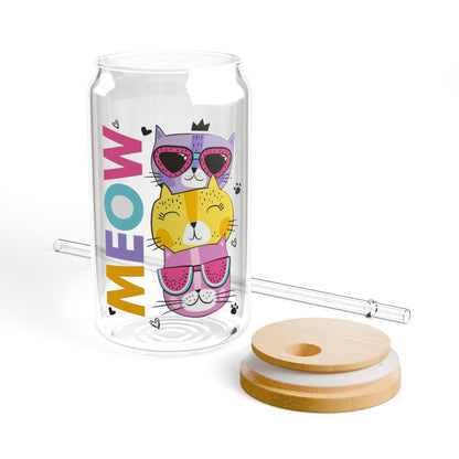 Meow cat mother's special glass cup