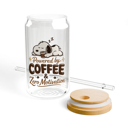 Coffee First, Motivation Later Clear Glass cup😉