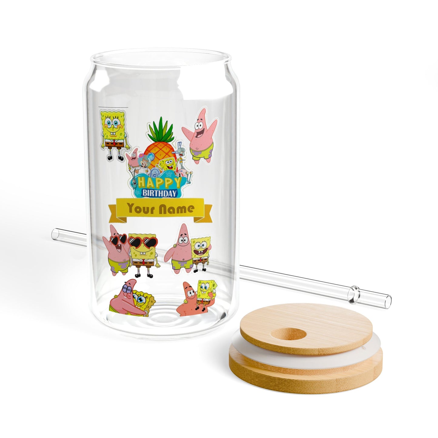 Celebrate your birthday with our SpongeBob Glass cup