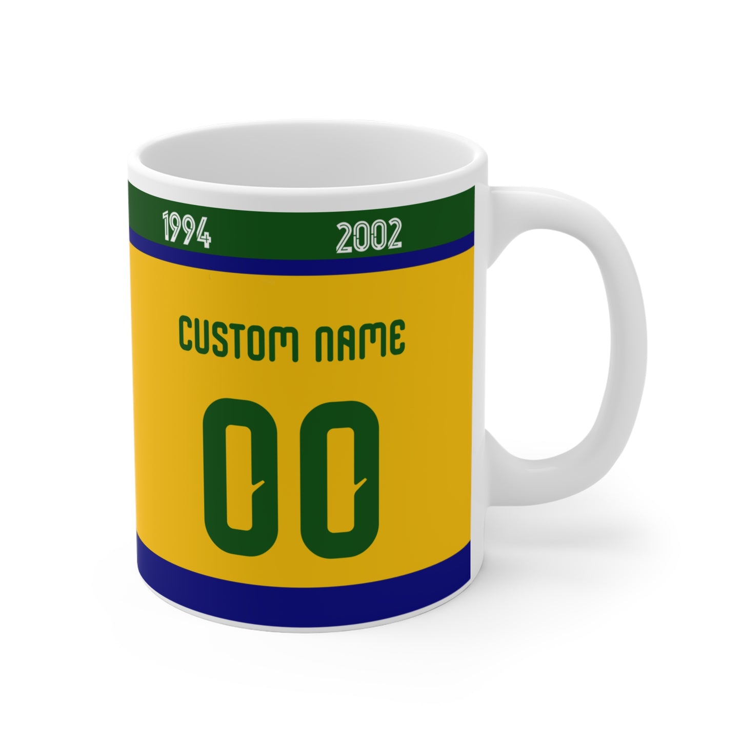 Brazil Player Style Mugs – Add Your Name, Feel the Glory