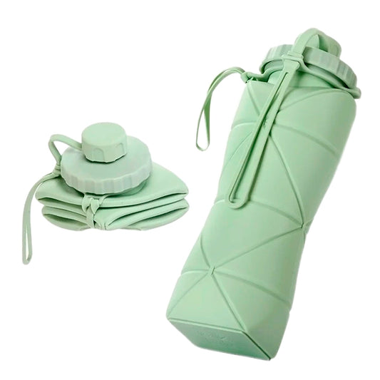 Silicone 600ml Foldable Water Bottle- perfect for space savers