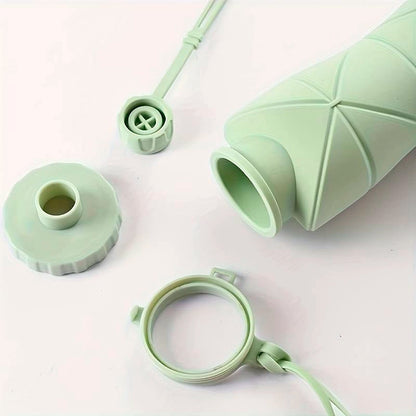 Silicone 600ml Foldable Water Bottle- perfect for space savers