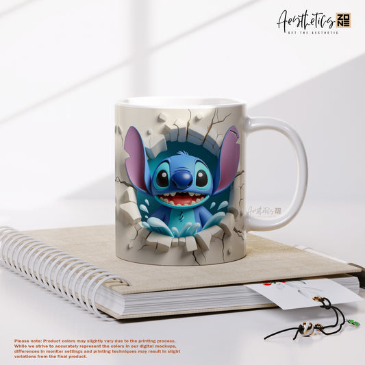 🌀 Stitch 3D Mug – Sip with a Little Mischief