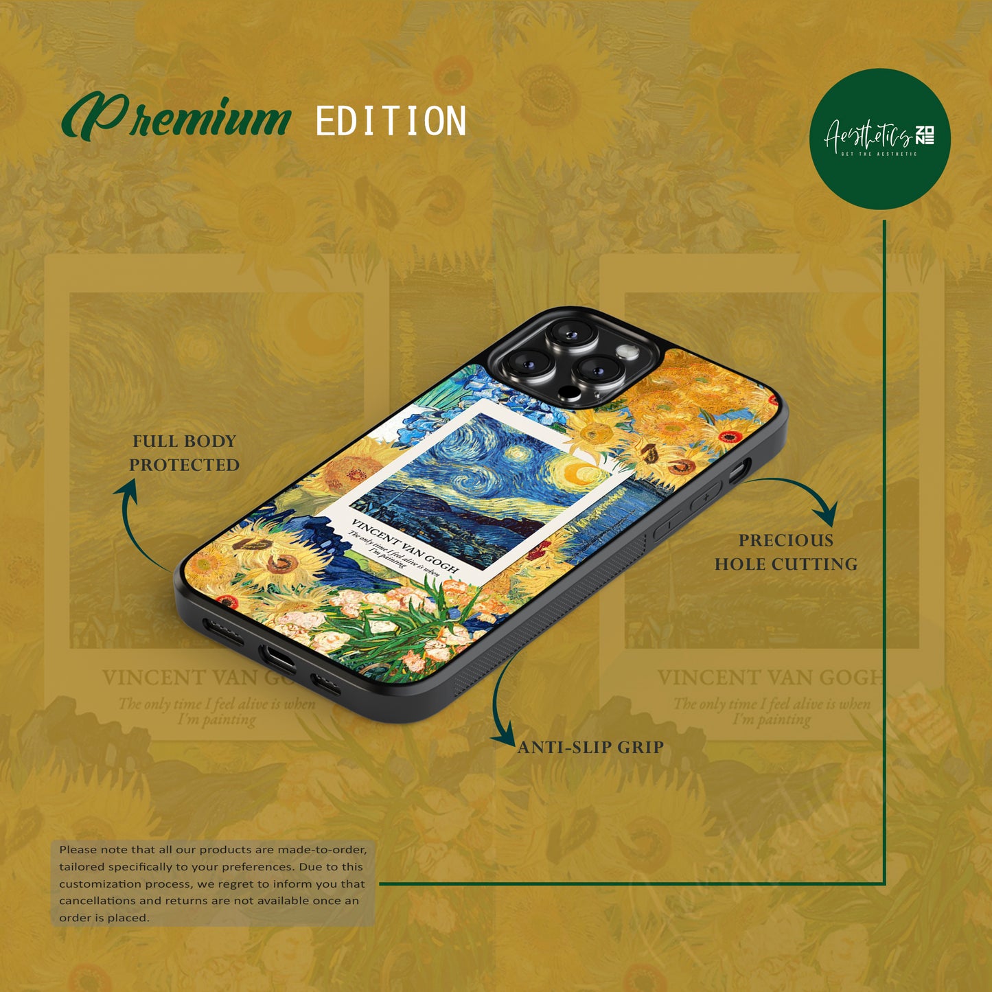 Timeless Van Gogh Floral Art on a Premium 2D Case