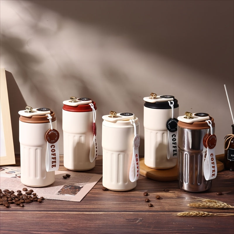 Double wall vacuum insulated 450ml LED smart Coffee cup