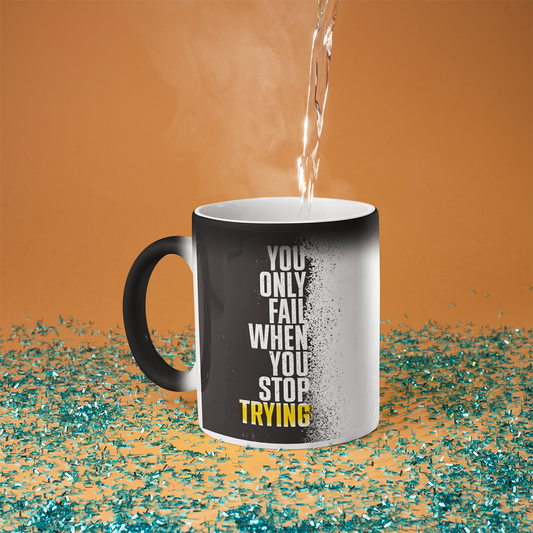 "Never Stop Trying" Heat-Reveal Mug