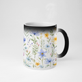 Blooming Wildflowers Mug – Hidden Floral Design with Heat Effect