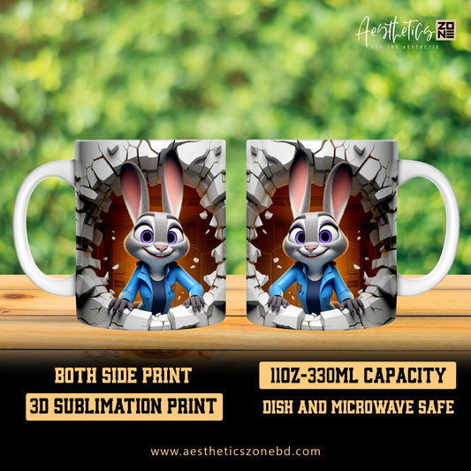 🐾 Zootopia 3D Mug – Sip into the City of Dreams